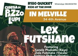 Bassist Lex Futshane will be performing in Johannesburg on 25 October 2025